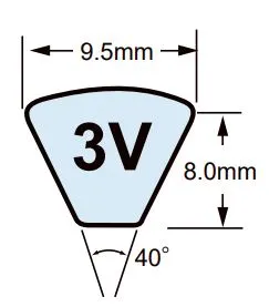 3V1320 V-Belt - 132.0" Length