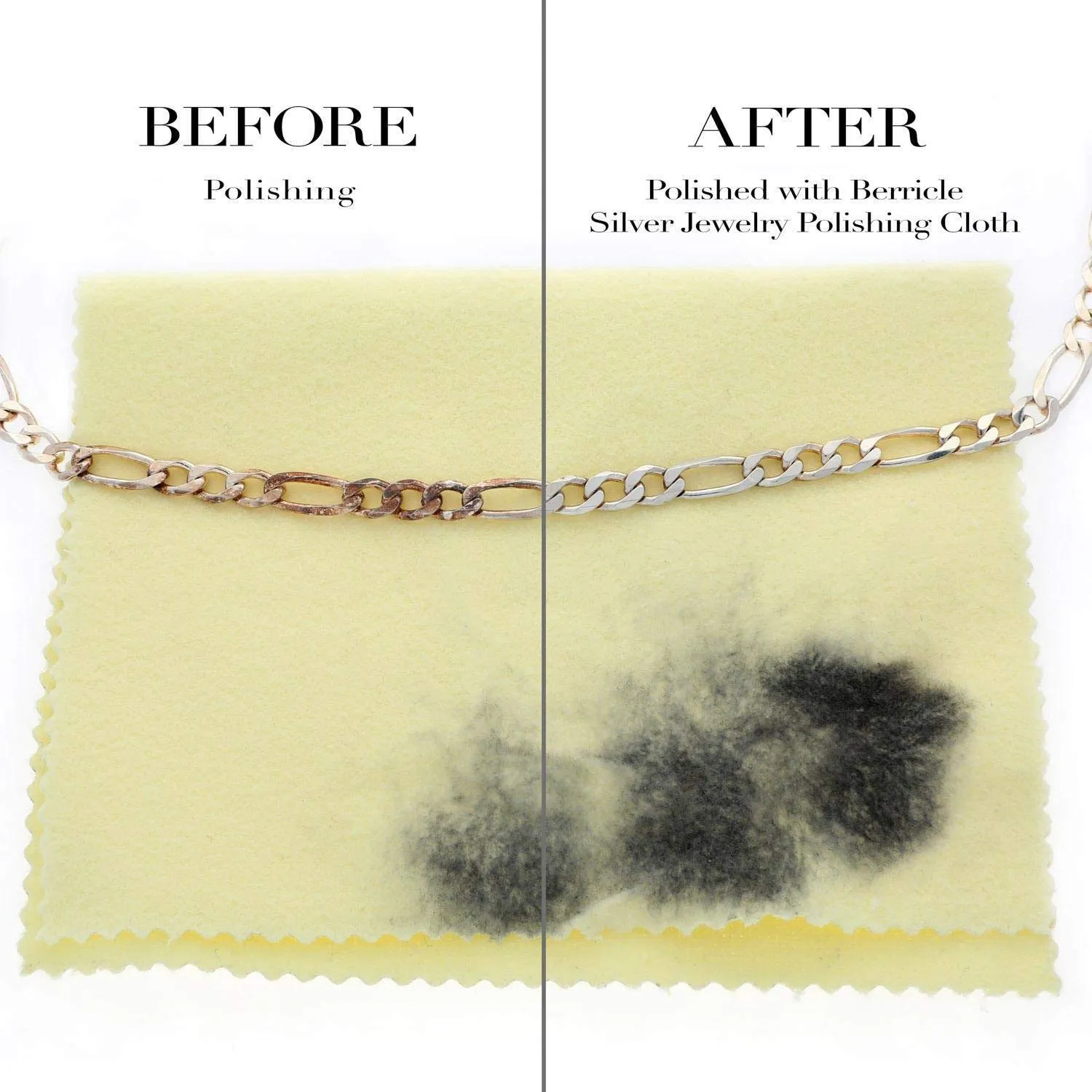 BERRICLE 3 Piece Silver Jewelry Polishing Cloth