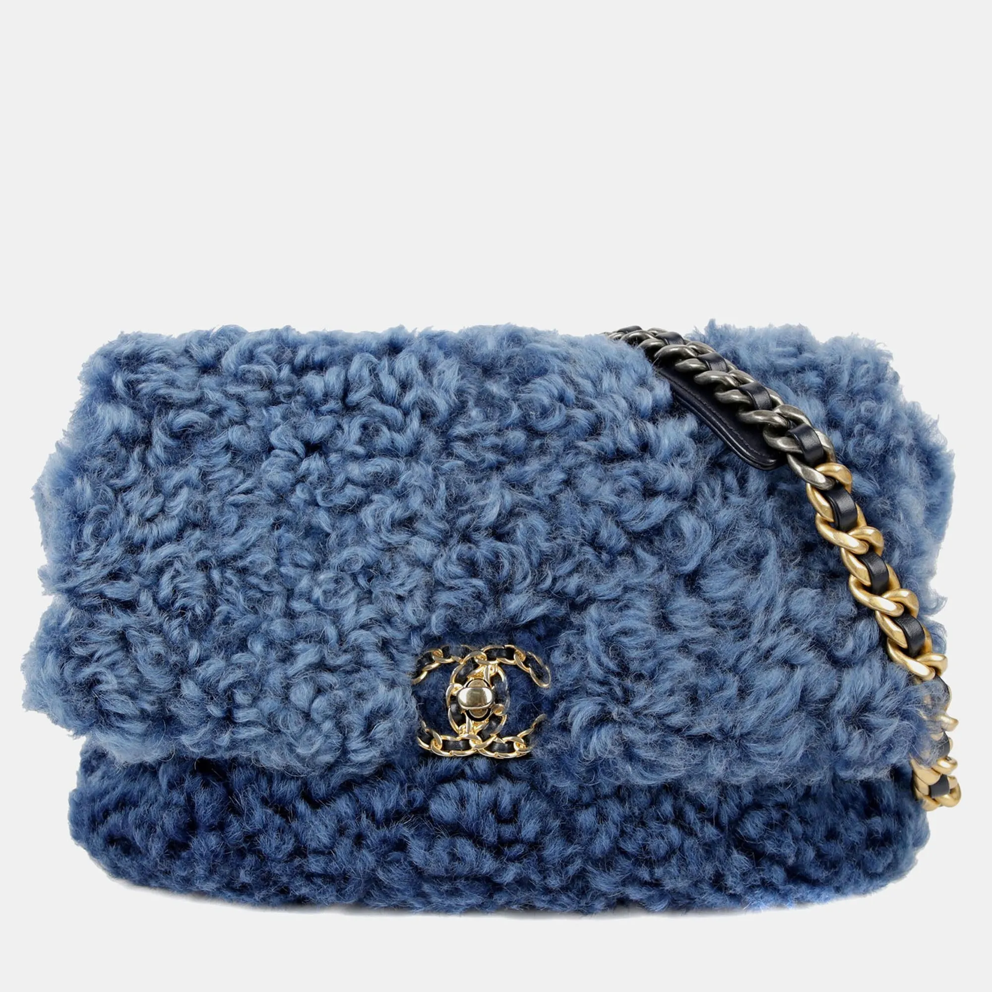 Blue Shearing 19 Flap Shoulder Bag