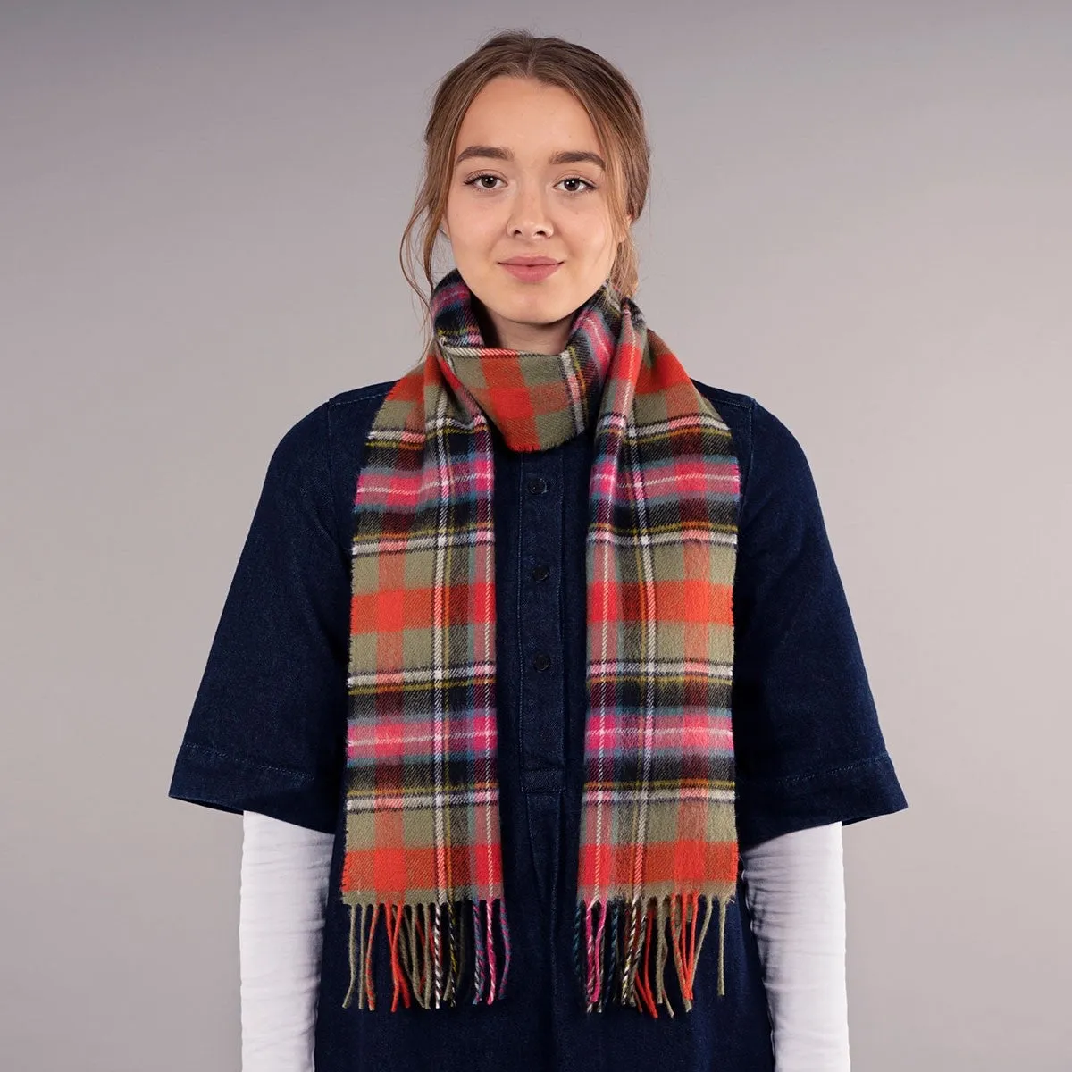 Bruce of Kinnaird Ancient Tartan Brushed Lambswool Scarf