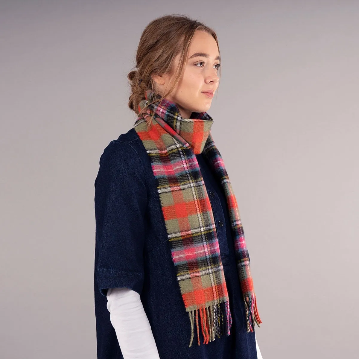 Bruce of Kinnaird Ancient Tartan Brushed Lambswool Scarf