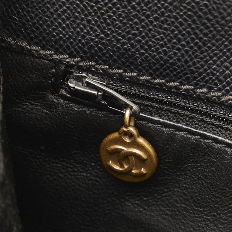 Chanel Logo HandBags HandBags Black Leather  Chanel