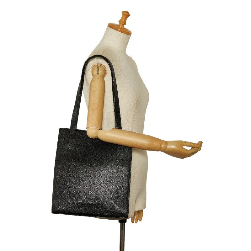 Chanel Logo HandBags HandBags Black Leather  Chanel
