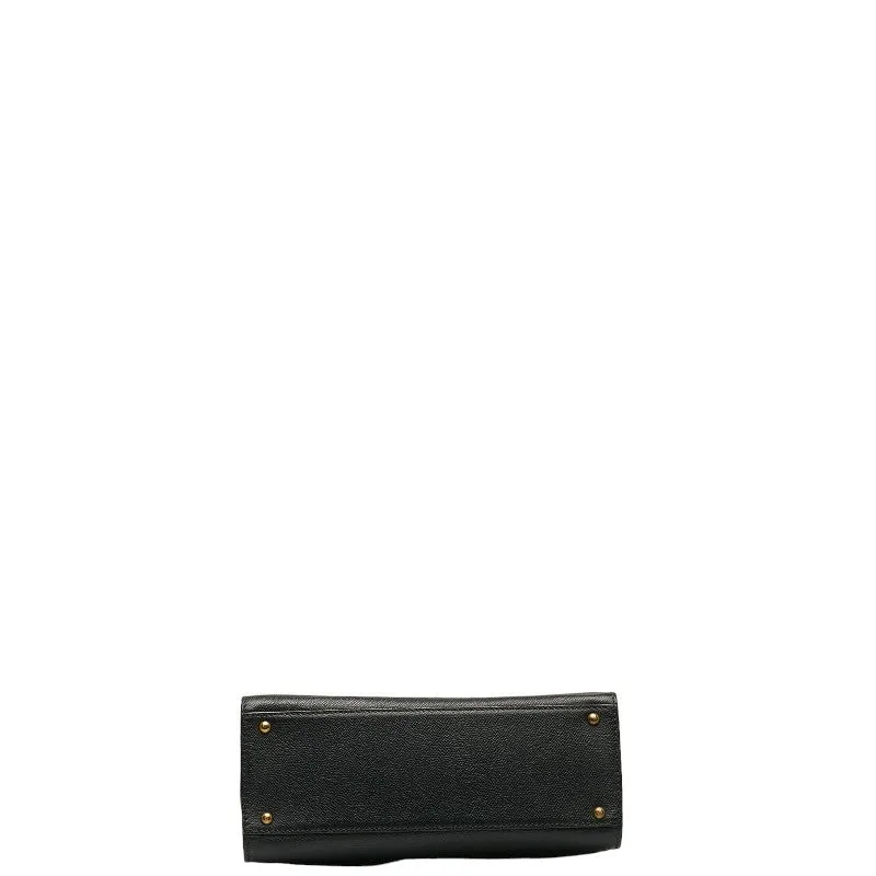 Chanel Logo HandBags HandBags Black Leather  Chanel