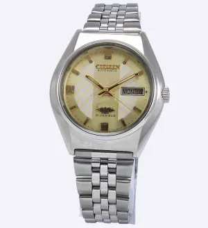 Citizen Automatic 8200A Cream Color Dial 21 Jewels Day Date Men's Mechanical Watch