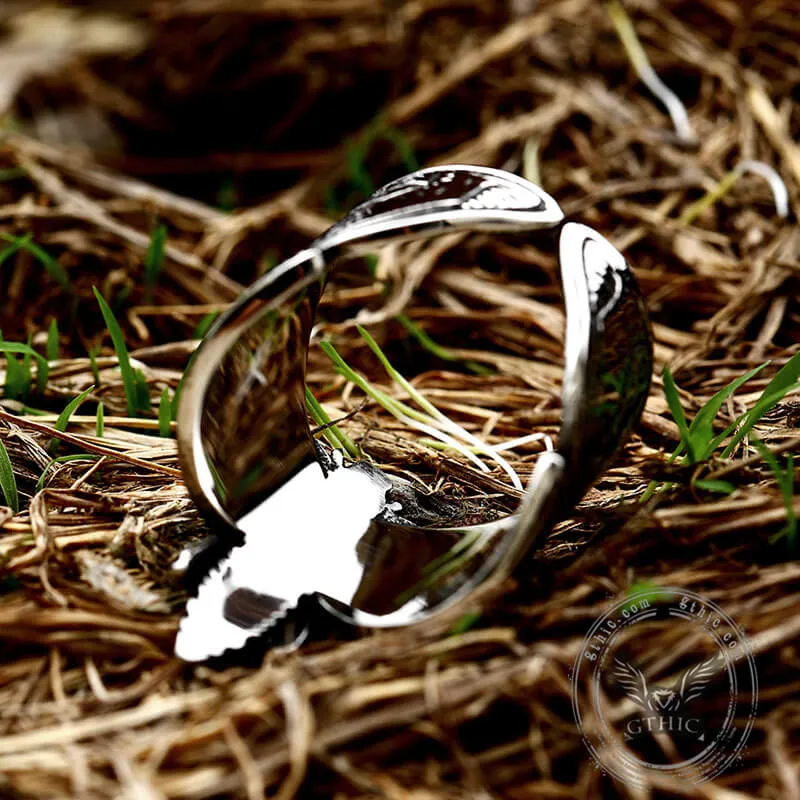 Death Head Moth Stainless Steel Skull Ring