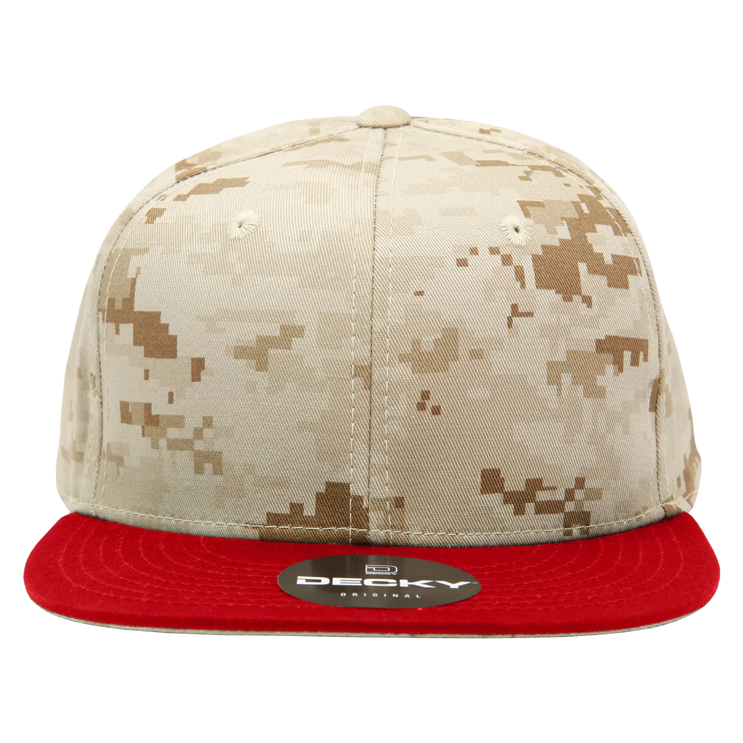 Decky 1047 Digital Camo Snapback Hat, 6 Panel Camouflage Flat Bill Cap - CASE Pricing