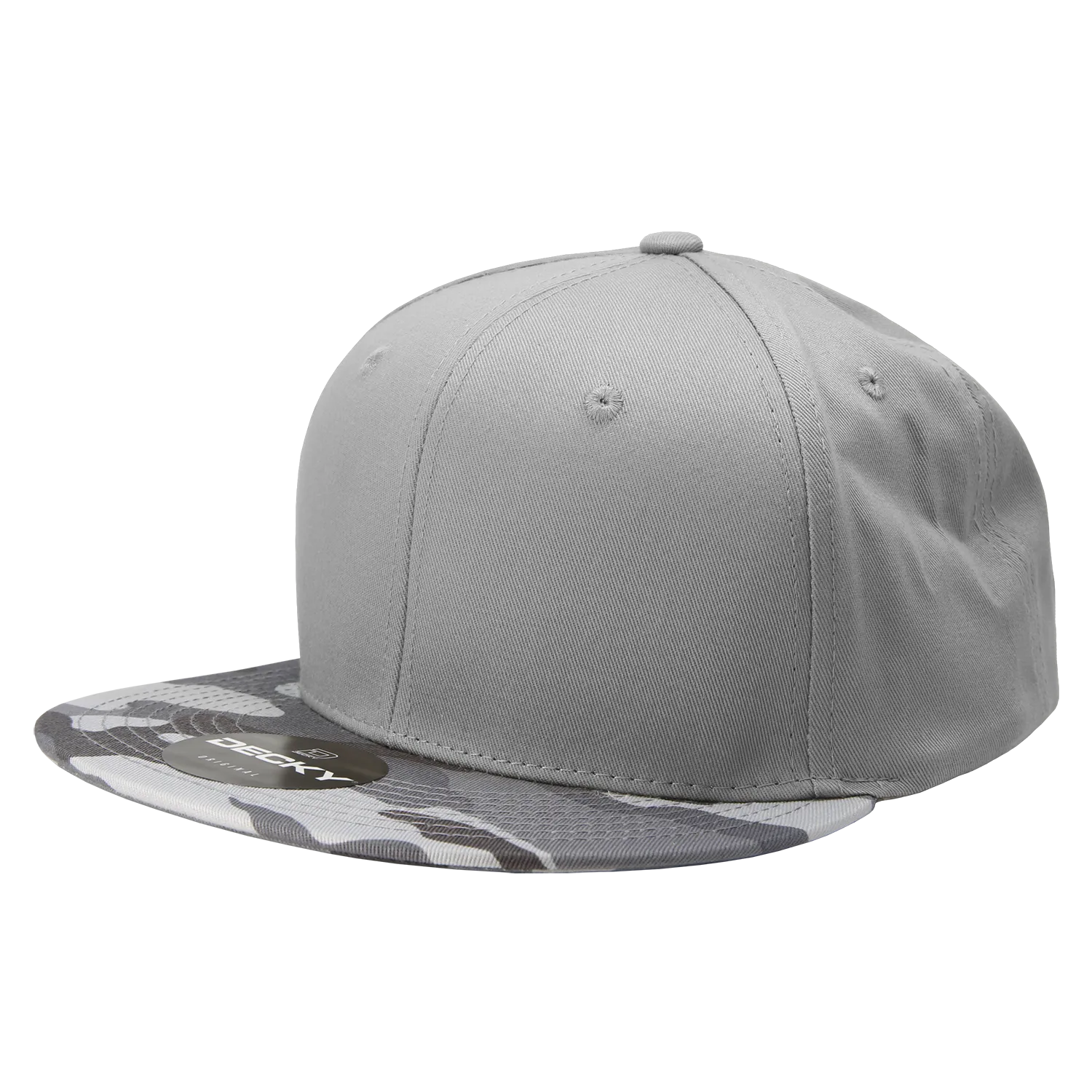 Decky 1047 Digital Camo Snapback Hat, 6 Panel Camouflage Flat Bill Cap - CASE Pricing