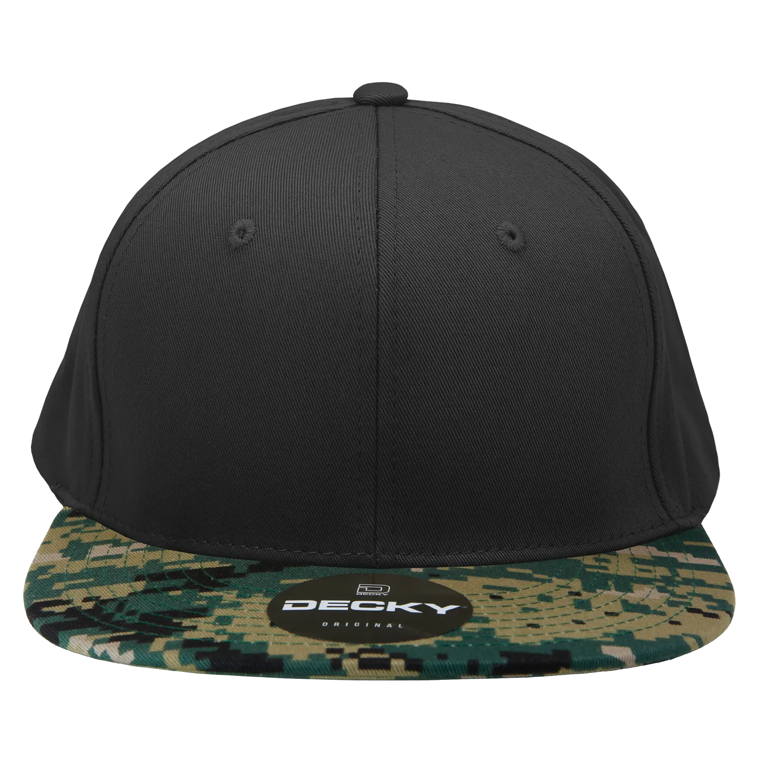 Decky 1047 Digital Camo Snapback Hat, 6 Panel Camouflage Flat Bill Cap - CASE Pricing