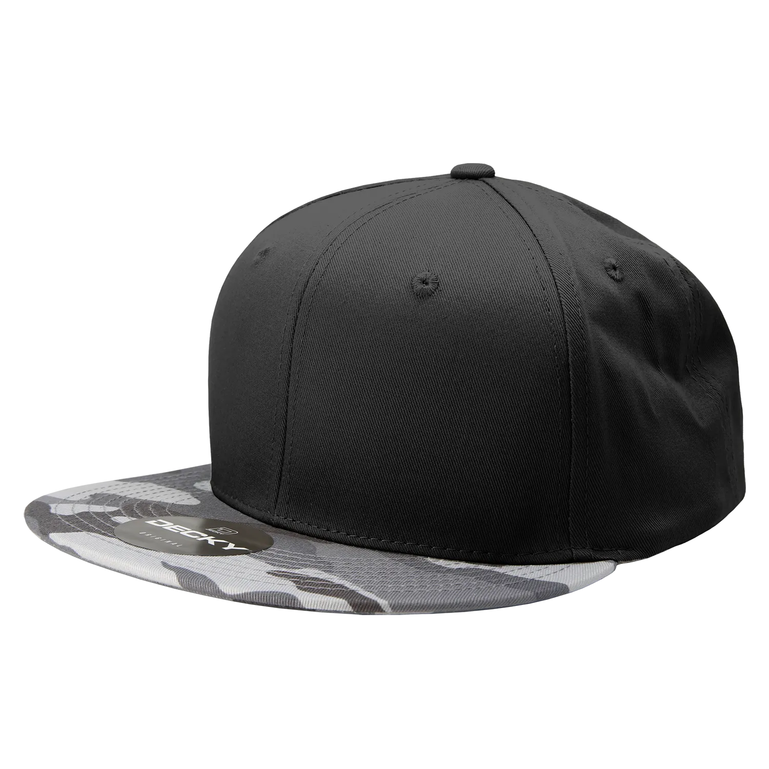 Decky 1047 Digital Camo Snapback Hat, 6 Panel Camouflage Flat Bill Cap - CASE Pricing