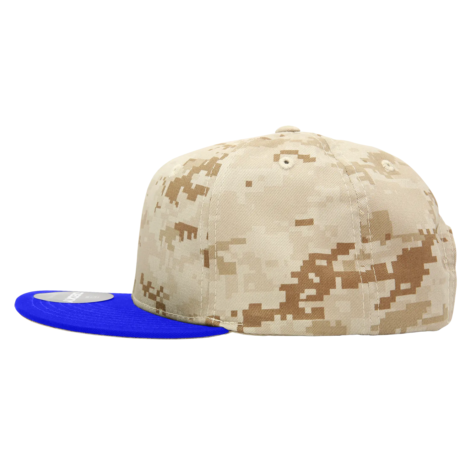 Decky 1047 Digital Camo Snapback Hat, 6 Panel Camouflage Flat Bill Cap - CASE Pricing
