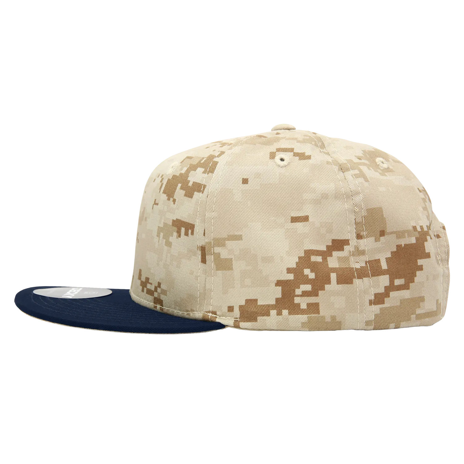 Decky 1047 Digital Camo Snapback Hat, 6 Panel Camouflage Flat Bill Cap - CASE Pricing