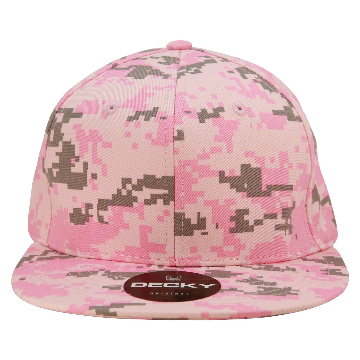 Decky 1047 Digital Camo Snapback Hat, 6 Panel Camouflage Flat Bill Cap - CASE Pricing