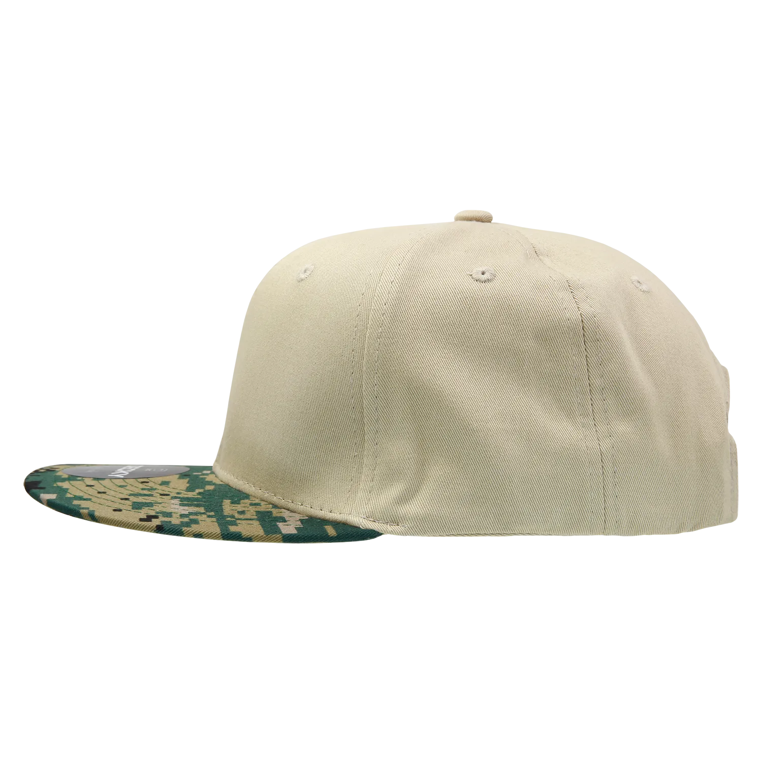 Decky 1047 Digital Camo Snapback Hat, 6 Panel Camouflage Flat Bill Cap - CASE Pricing