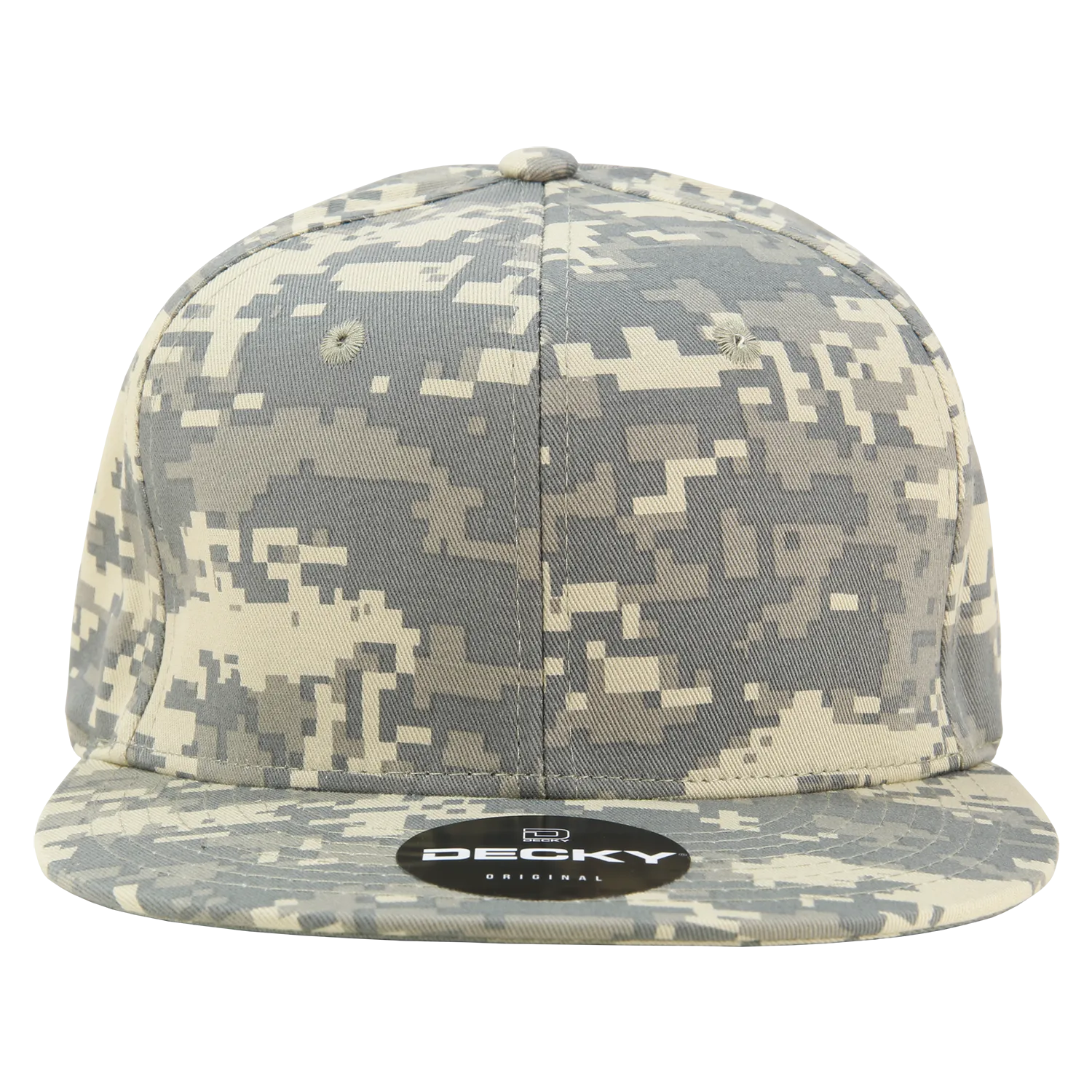Decky 1047 Digital Camo Snapback Hat, 6 Panel Camouflage Flat Bill Cap - CASE Pricing