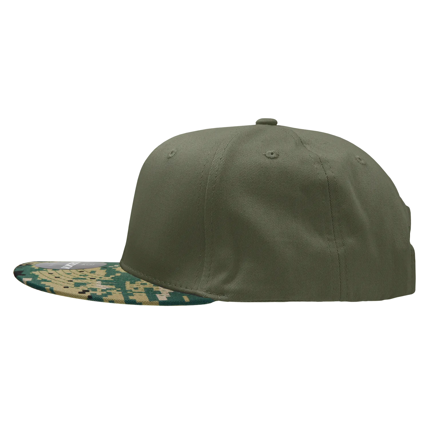Decky 1047 Digital Camo Snapback Hat, 6 Panel Camouflage Flat Bill Cap - CASE Pricing