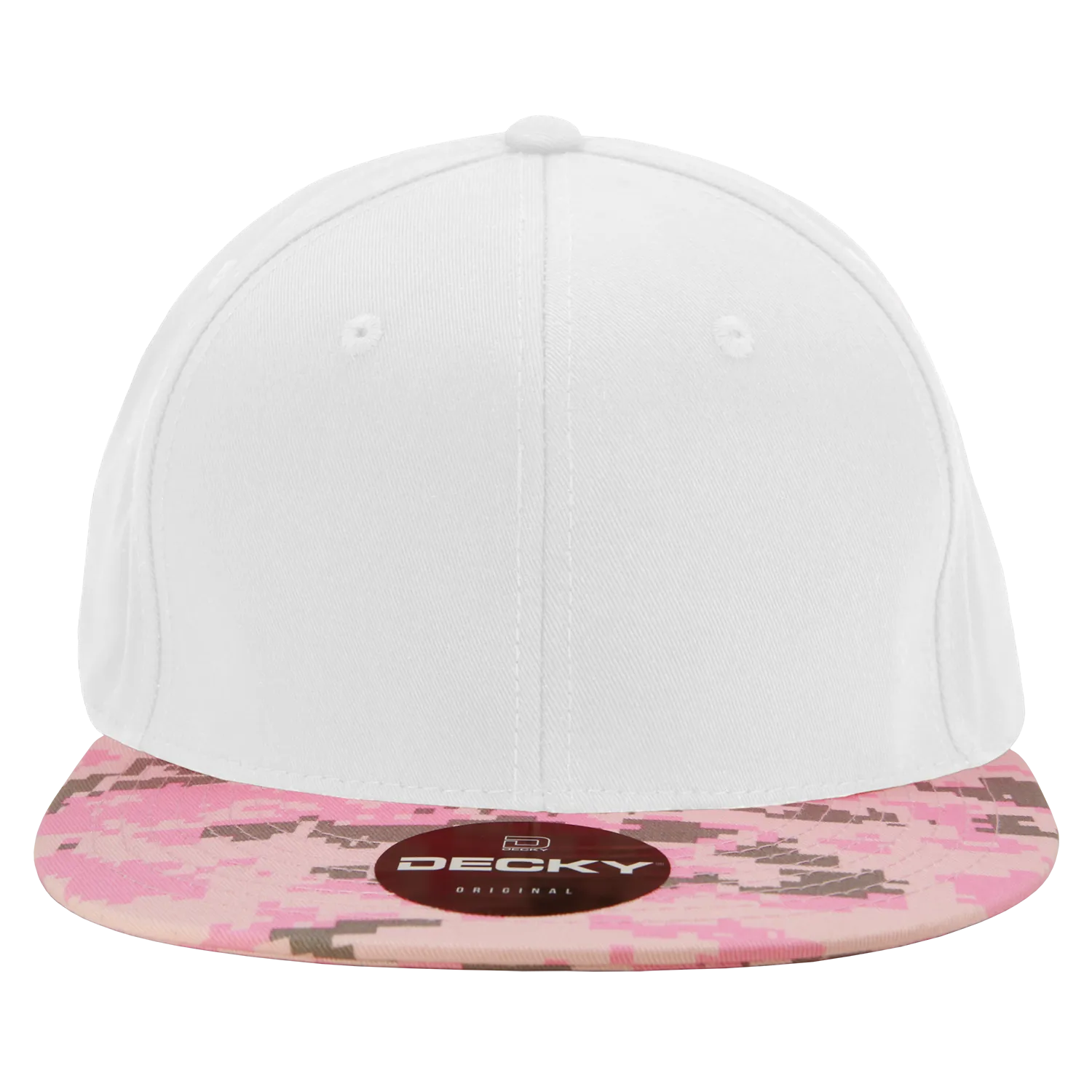 Decky 1047 Digital Camo Snapback Hat, 6 Panel Camouflage Flat Bill Cap - CASE Pricing