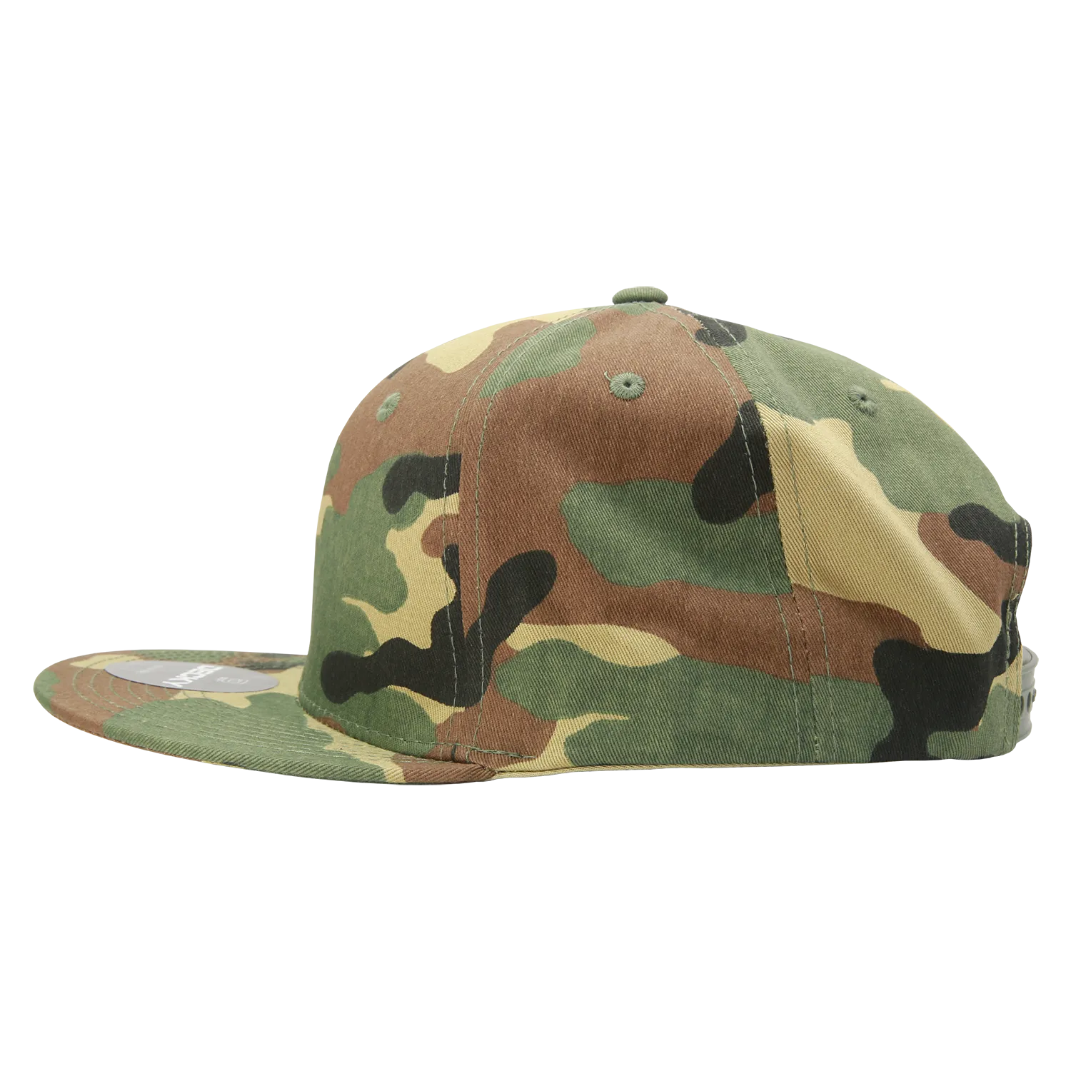 Decky 1047 Digital Camo Snapback Hat, 6 Panel Camouflage Flat Bill Cap - CASE Pricing
