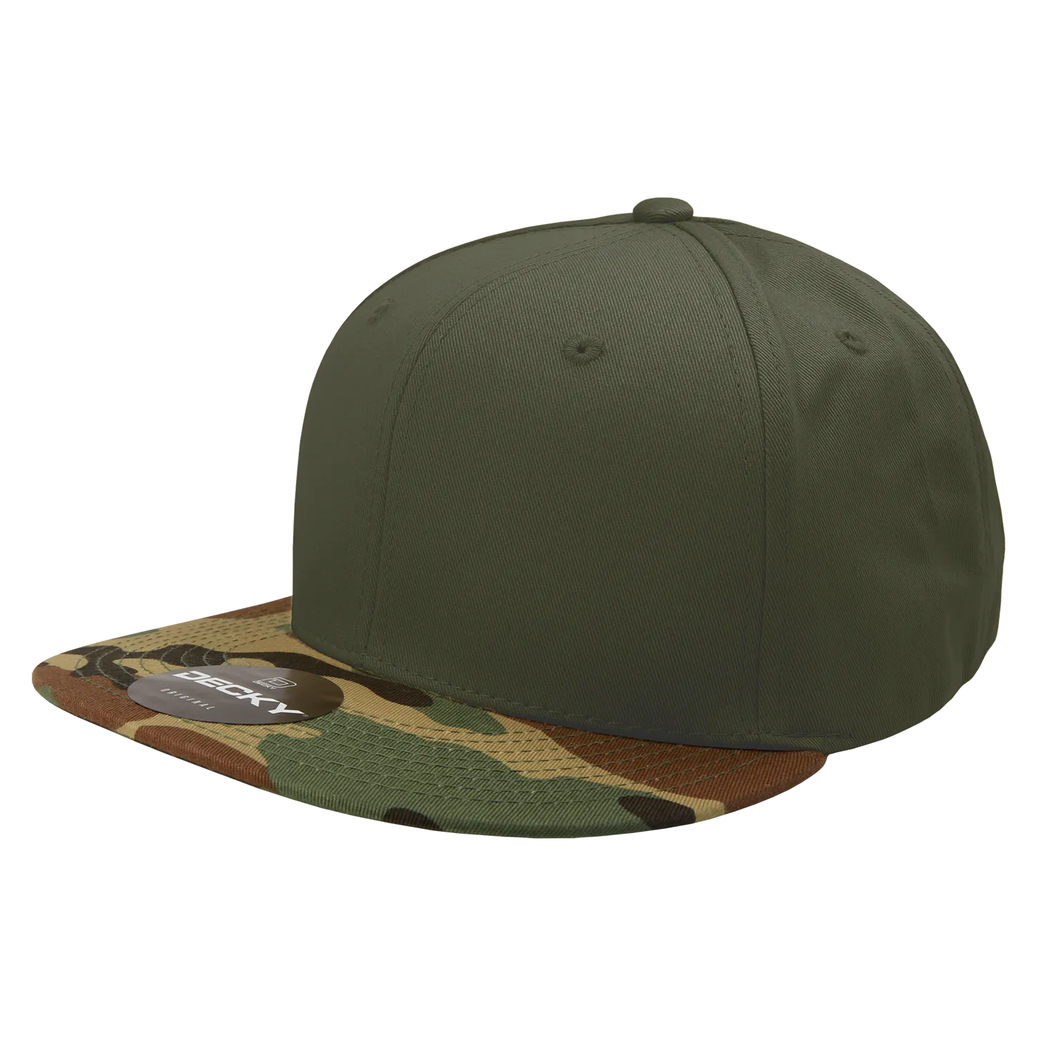Decky 1047 Digital Camo Snapback Hat, 6 Panel Camouflage Flat Bill Cap - CASE Pricing