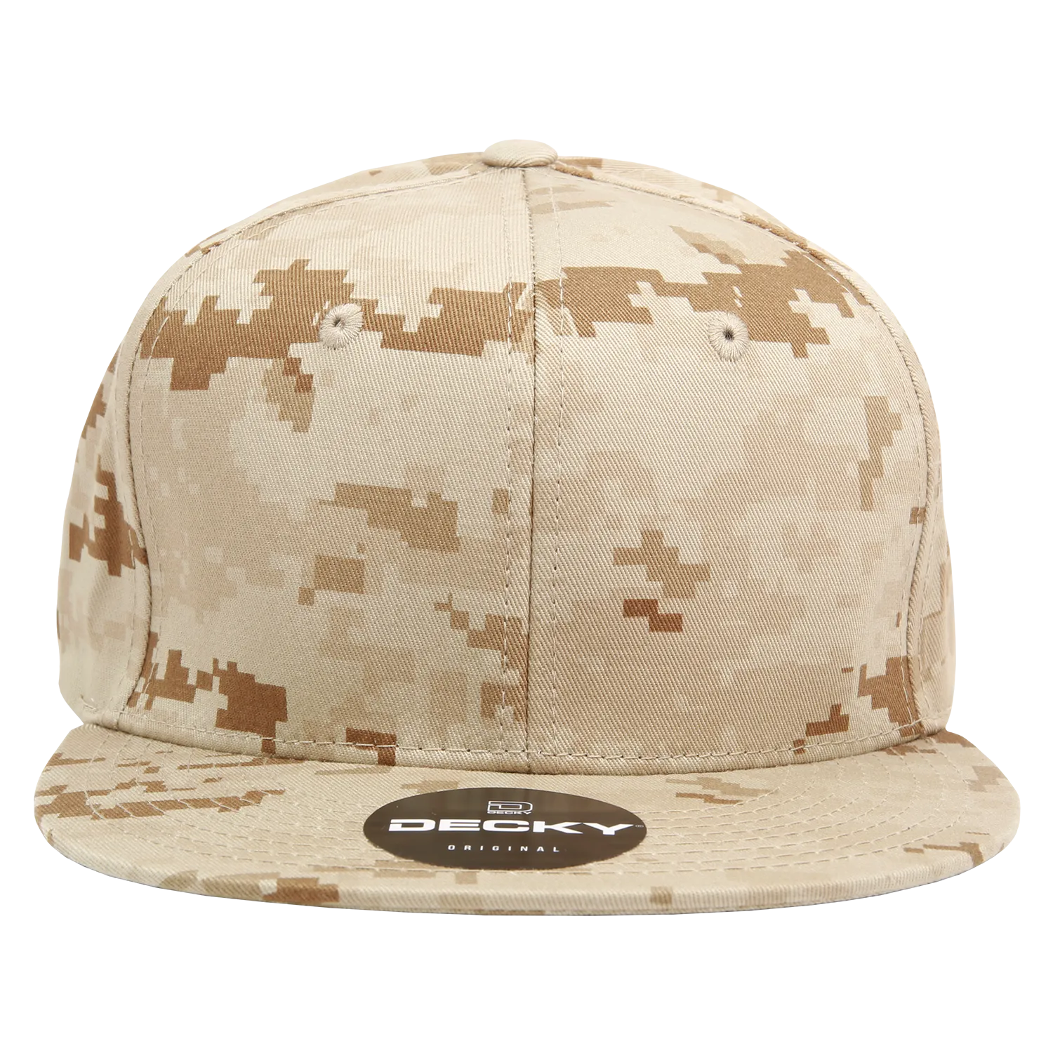 Decky 1047 Digital Camo Snapback Hat, 6 Panel Camouflage Flat Bill Cap - CASE Pricing