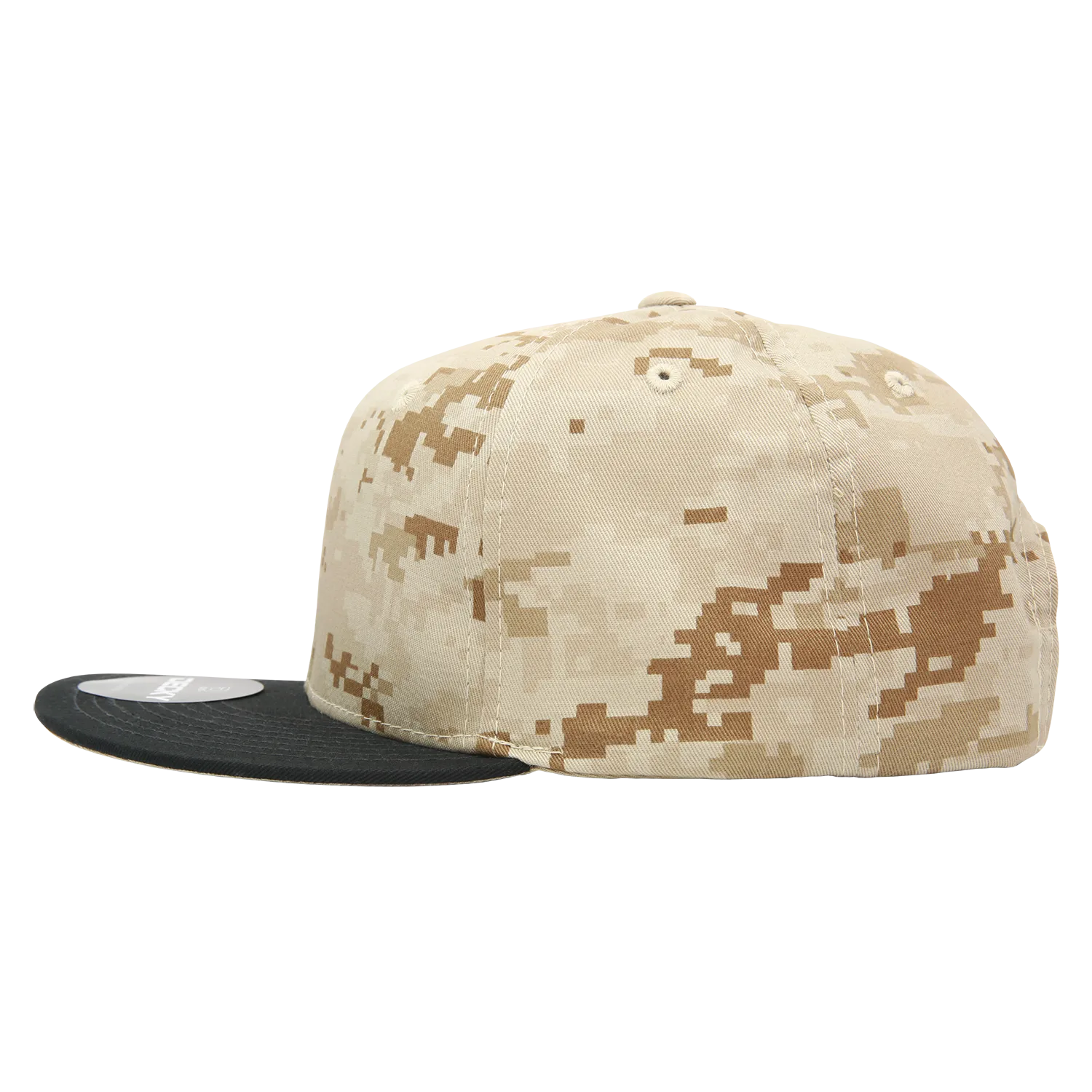 Decky 1047 Digital Camo Snapback Hat, 6 Panel Camouflage Flat Bill Cap - CASE Pricing
