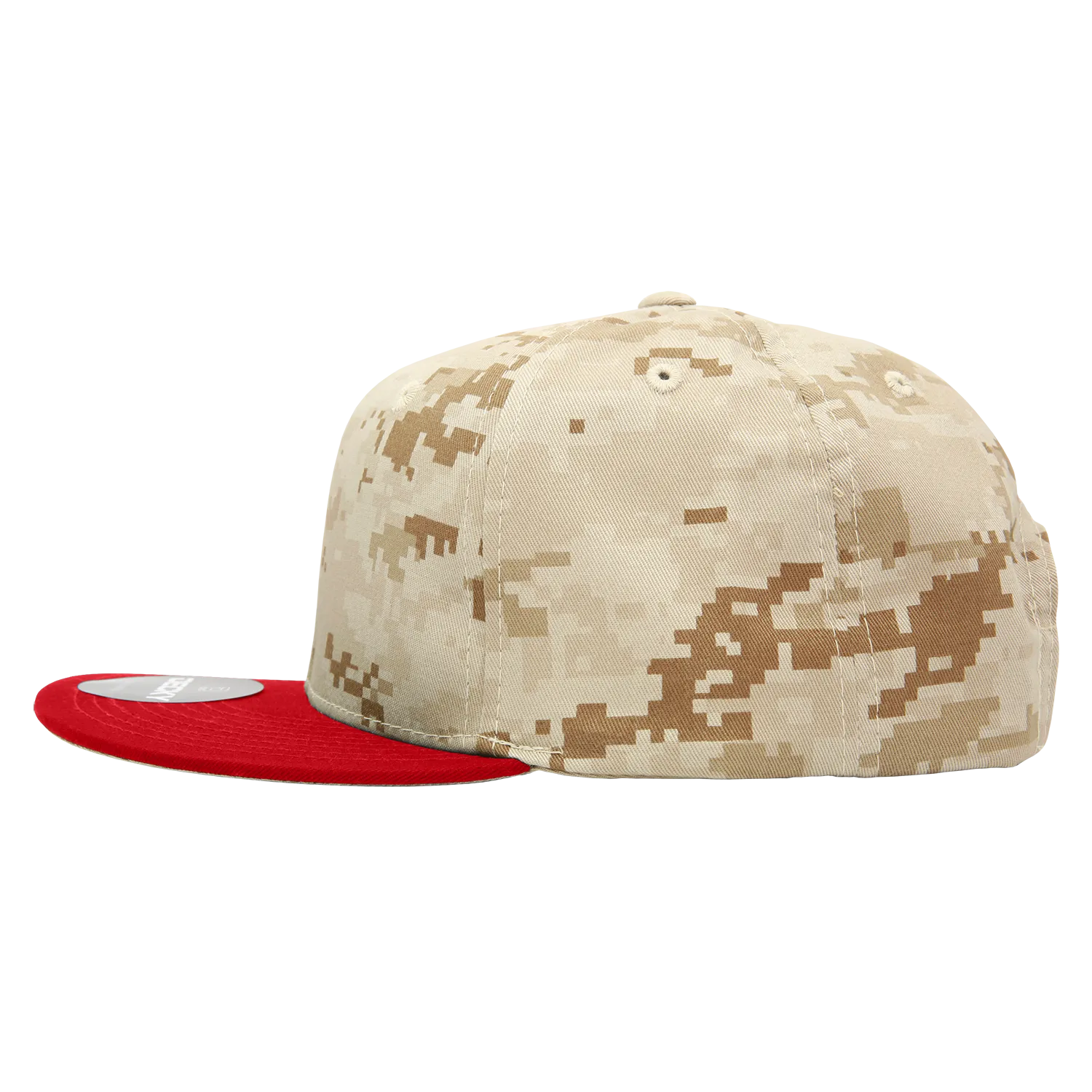 Decky 1047 Digital Camo Snapback Hat, 6 Panel Camouflage Flat Bill Cap - CASE Pricing