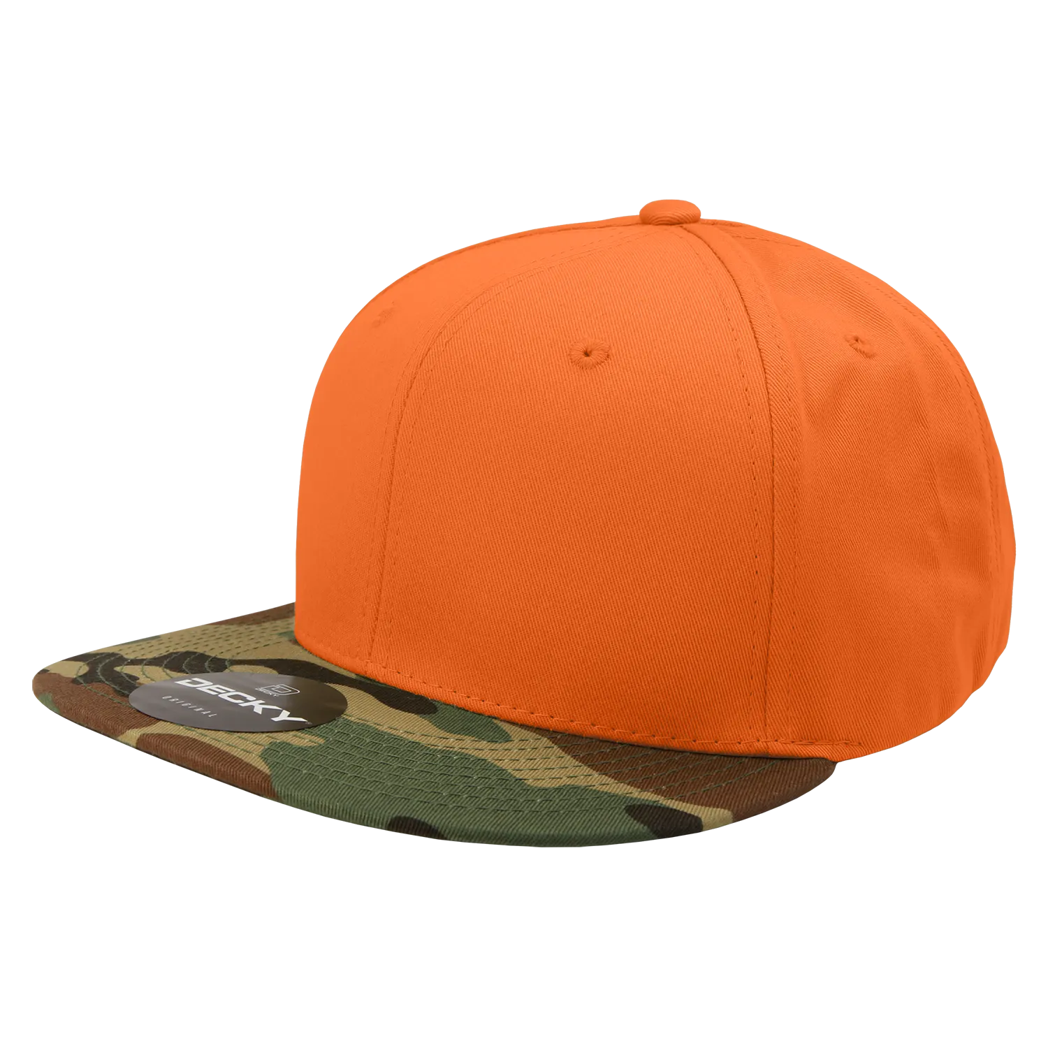 Decky 1047 Digital Camo Snapback Hat, 6 Panel Camouflage Flat Bill Cap - CASE Pricing