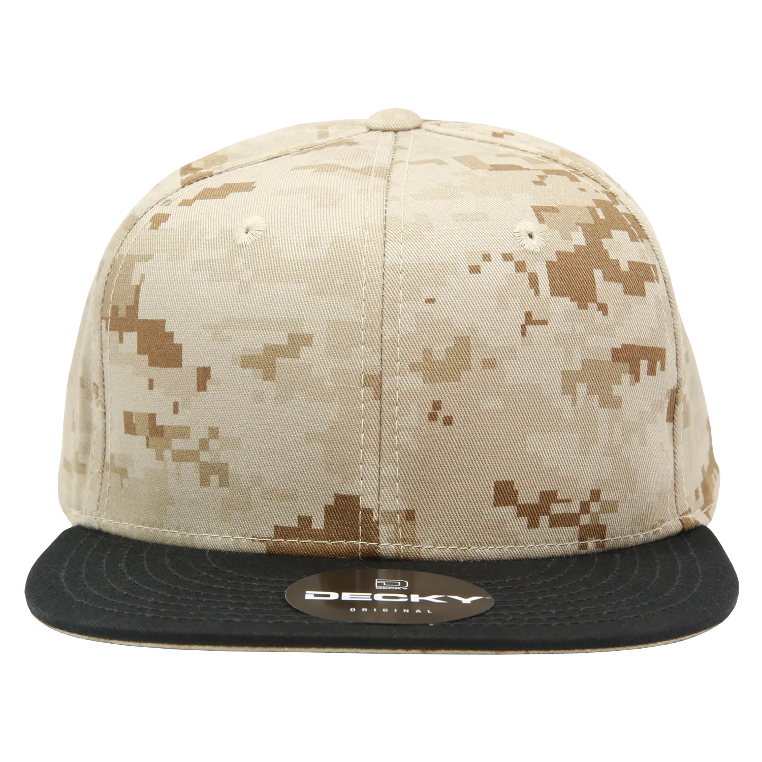 Decky 1047 Digital Camo Snapback Hat, 6 Panel Camouflage Flat Bill Cap - CASE Pricing