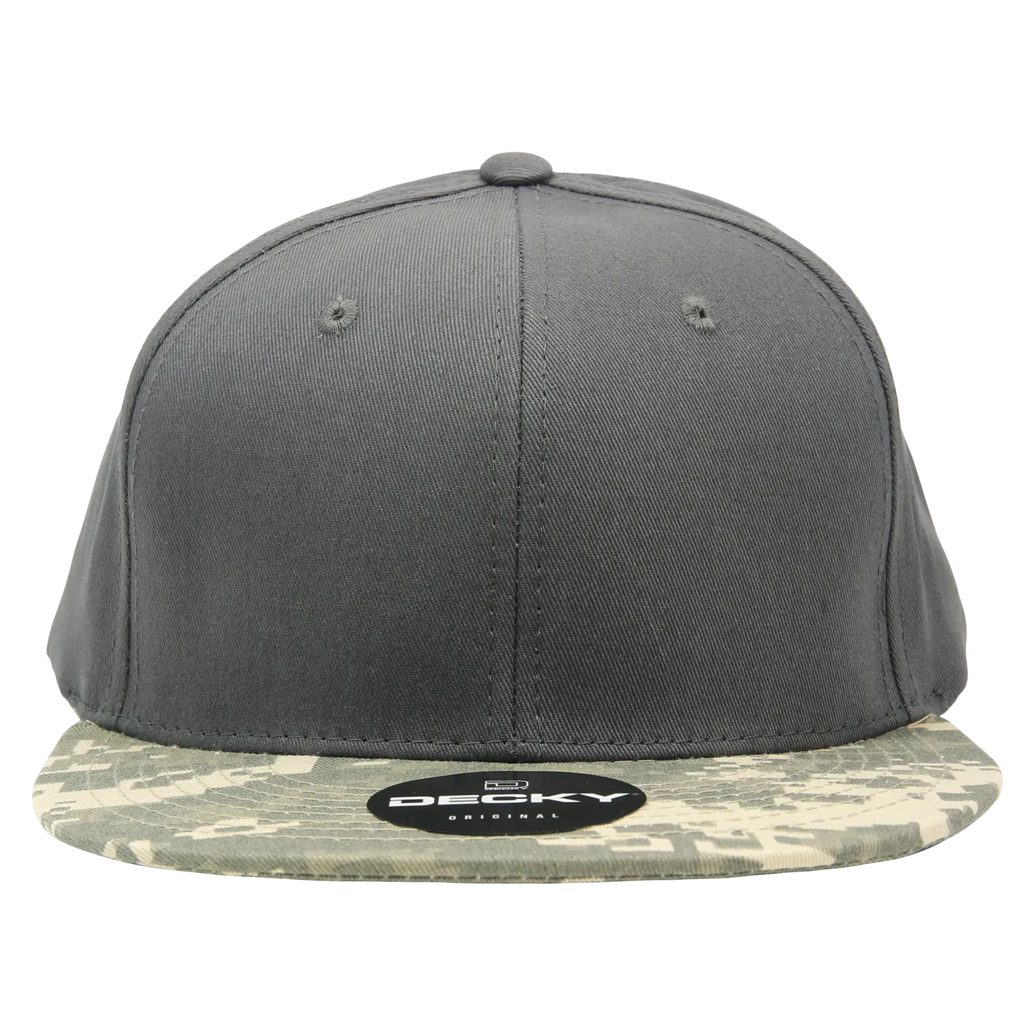 Decky 1047 Digital Camo Snapback Hat, 6 Panel Camouflage Flat Bill Cap - CASE Pricing