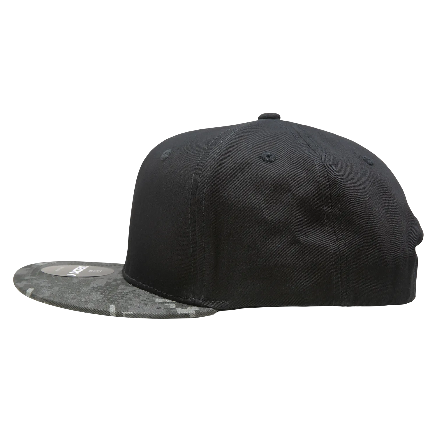 Decky 1047 Digital Camo Snapback Hat, 6 Panel Camouflage Flat Bill Cap - CASE Pricing
