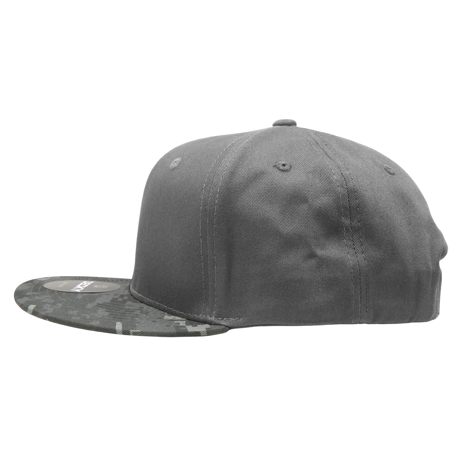 Decky 1047 Digital Camo Snapback Hat, 6 Panel Camouflage Flat Bill Cap - CASE Pricing