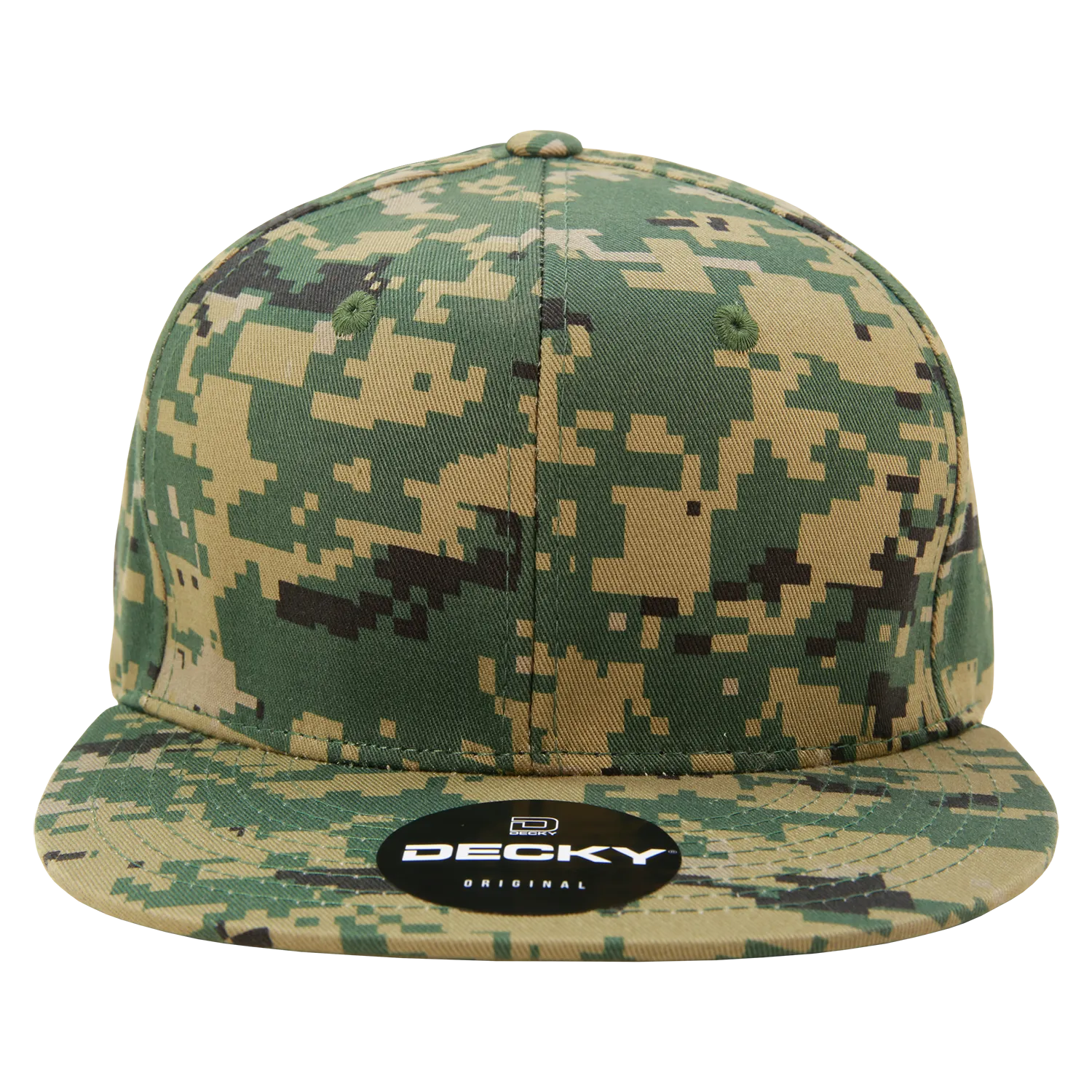 Decky 1047 Digital Camo Snapback Hat, 6 Panel Camouflage Flat Bill Cap - CASE Pricing