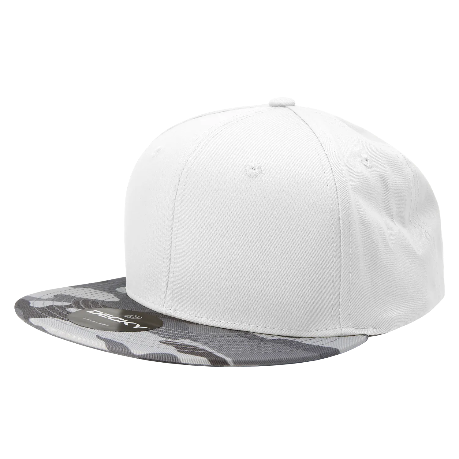 Decky 1047 Digital Camo Snapback Hat, 6 Panel Camouflage Flat Bill Cap - CASE Pricing
