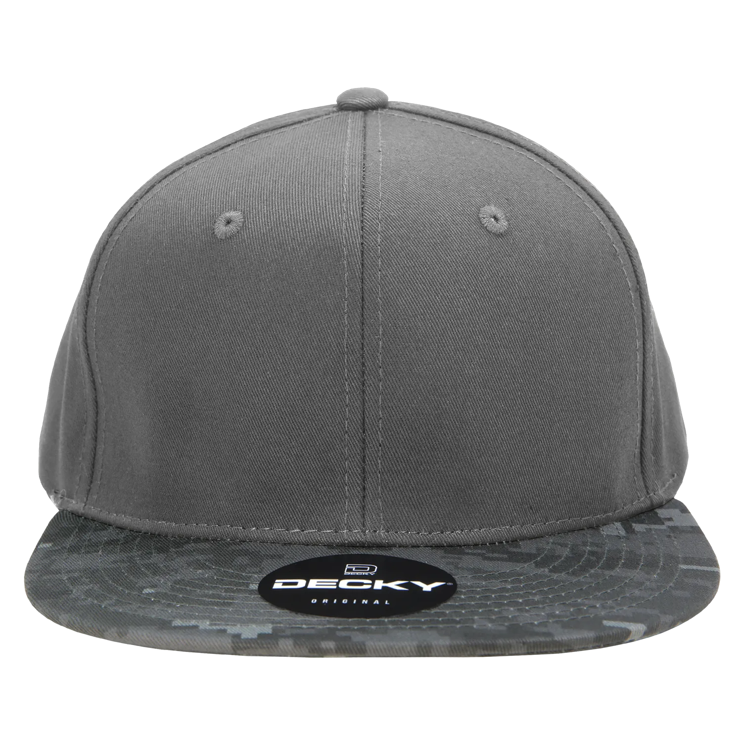 Decky 1047 Digital Camo Snapback Hat, 6 Panel Camouflage Flat Bill Cap - CASE Pricing