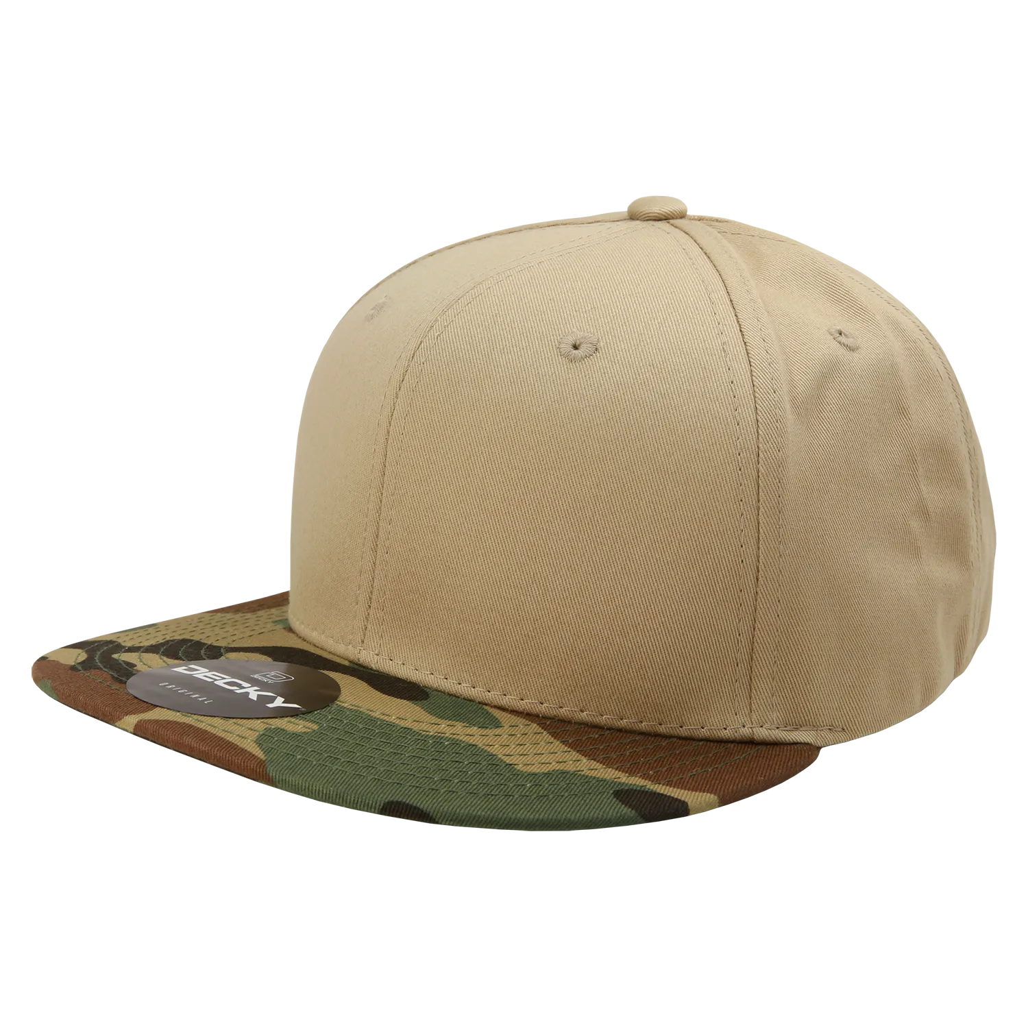Decky 1047 Digital Camo Snapback Hat, 6 Panel Camouflage Flat Bill Cap - CASE Pricing