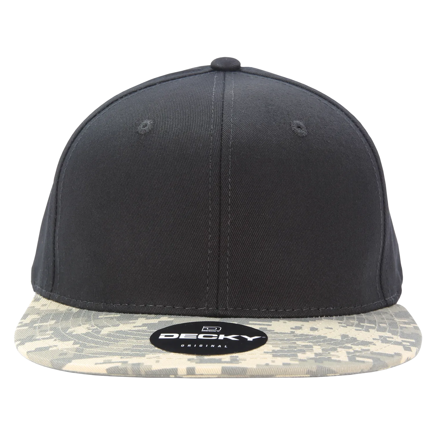 Decky 1047 Digital Camo Snapback Hat, 6 Panel Camouflage Flat Bill Cap - CASE Pricing