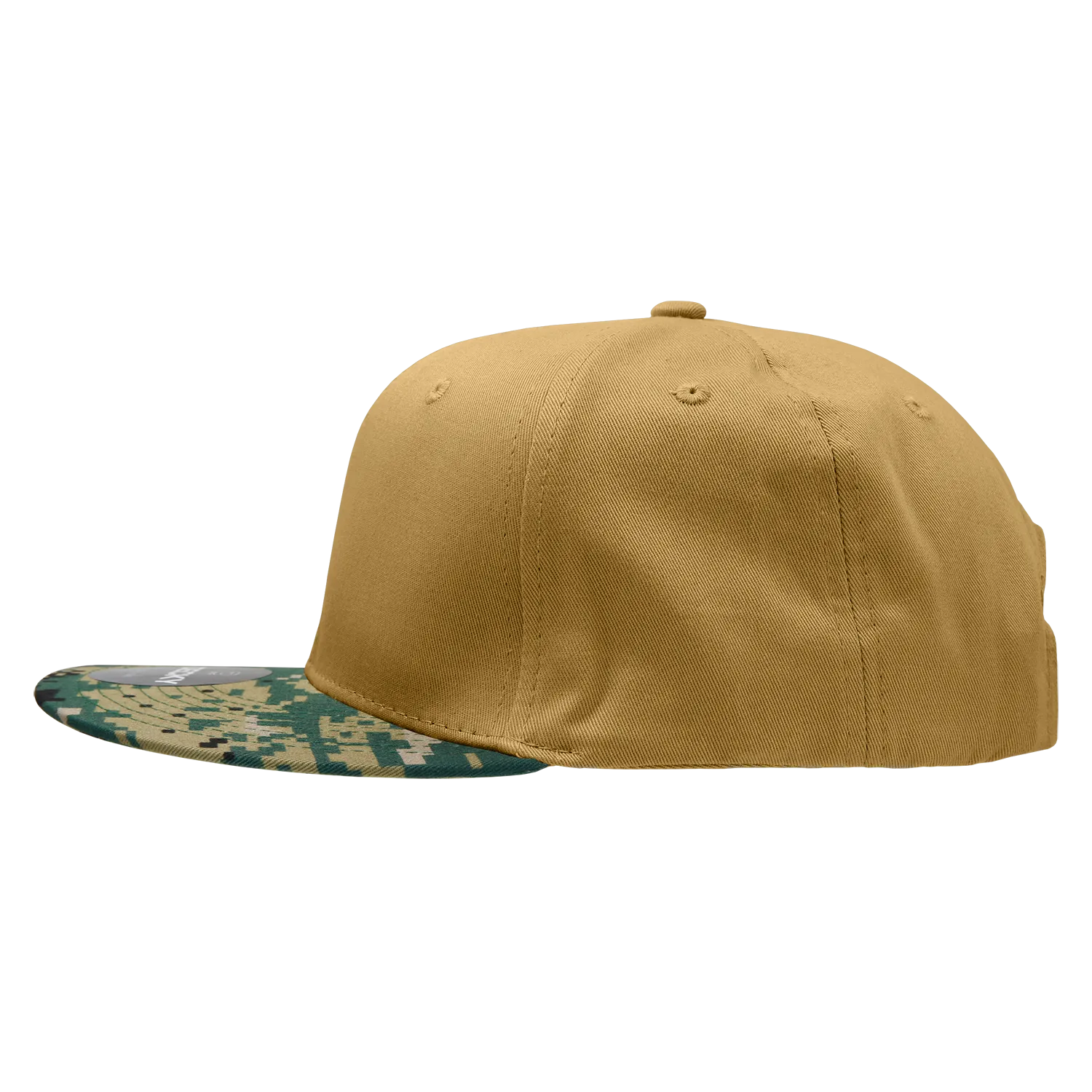 Decky 1047 Digital Camo Snapback Hat, 6 Panel Camouflage Flat Bill Cap - CASE Pricing