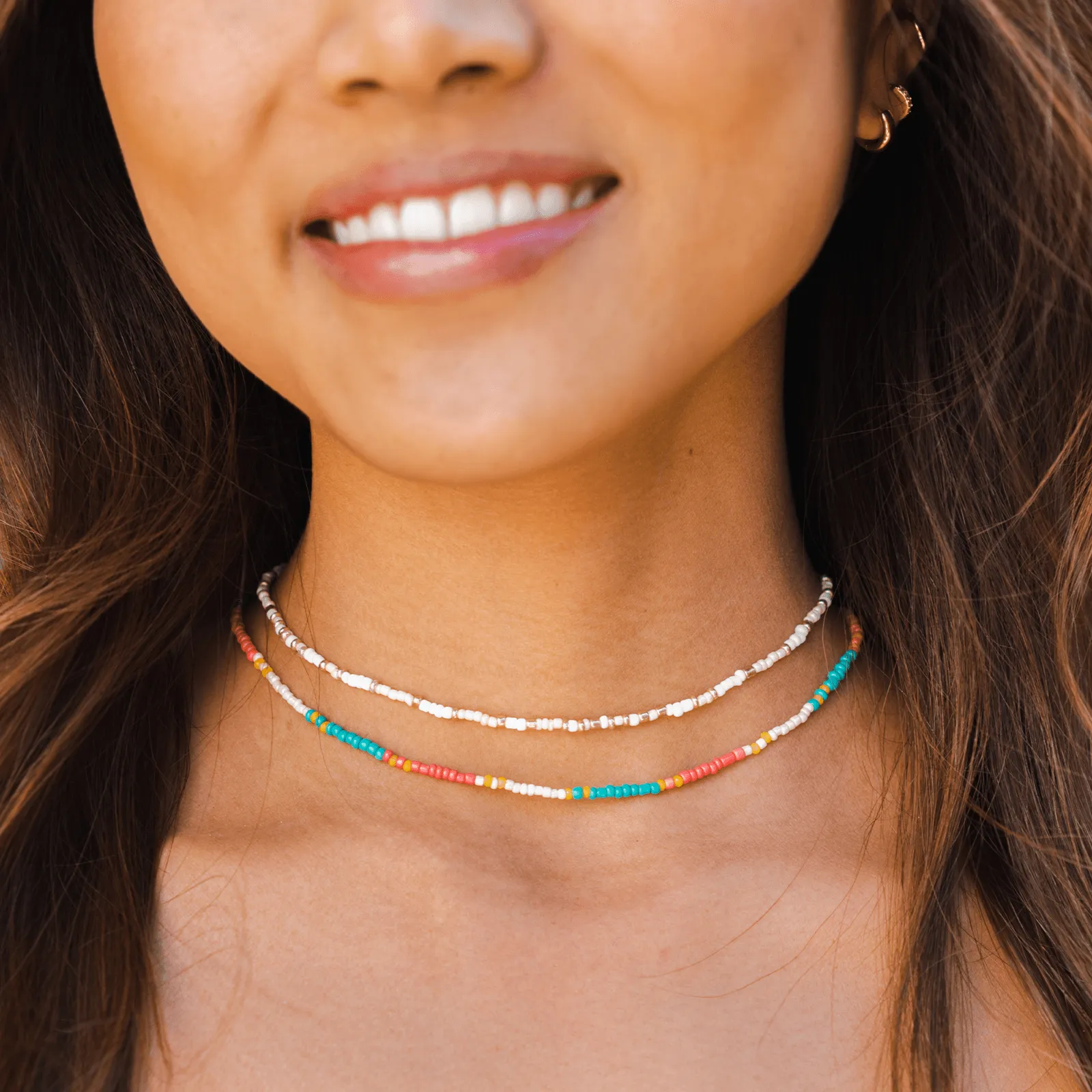 Desert Sand Seed Bead Necklace