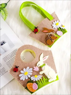 Garden Rabbit Felt Easter Handbag