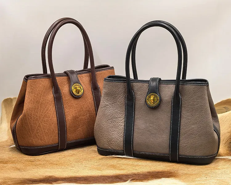 Genuine Leather Satchel Handbags Women's Leather Tote Handbags