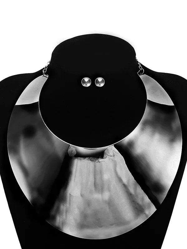 Geometric Necklaces Accessories   Earrings Accessories   Bracelet Accessories Three Pieces Set