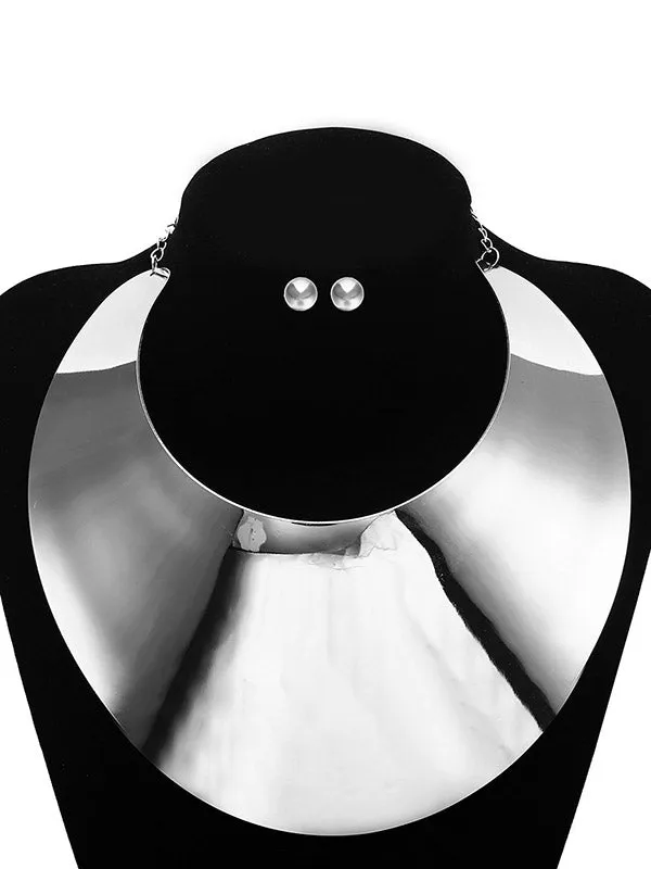 Geometric Necklaces Accessories   Earrings Accessories   Bracelet Accessories Three Pieces Set