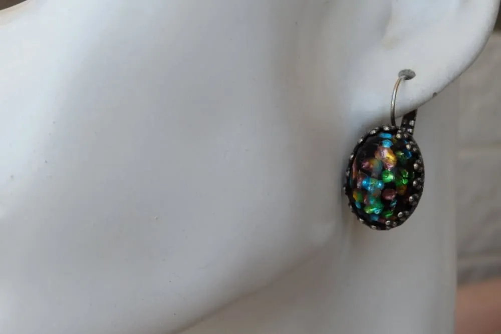 Glass Opal Earrings