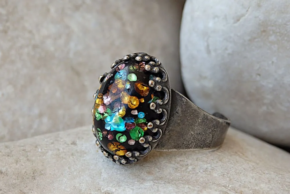Glass Opal Earrings