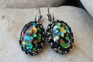 Glass Opal Earrings