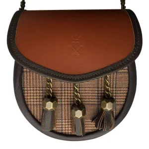Glen Keith Tweed Sporran Handbag in Chestnut