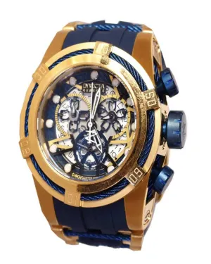 Invicta 14432 Men’s Reserve Bolt Zeus Blue Dial Blue Rubber Strap Chronograph