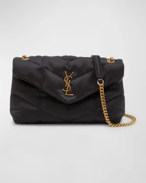 Lou Puffer Toy YSL Crossbody Bag in Quilted Satin