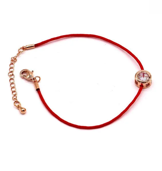 Lucky zircon red string chain bracelet new bijoux simple bracelets for women hot selling classic jewelry