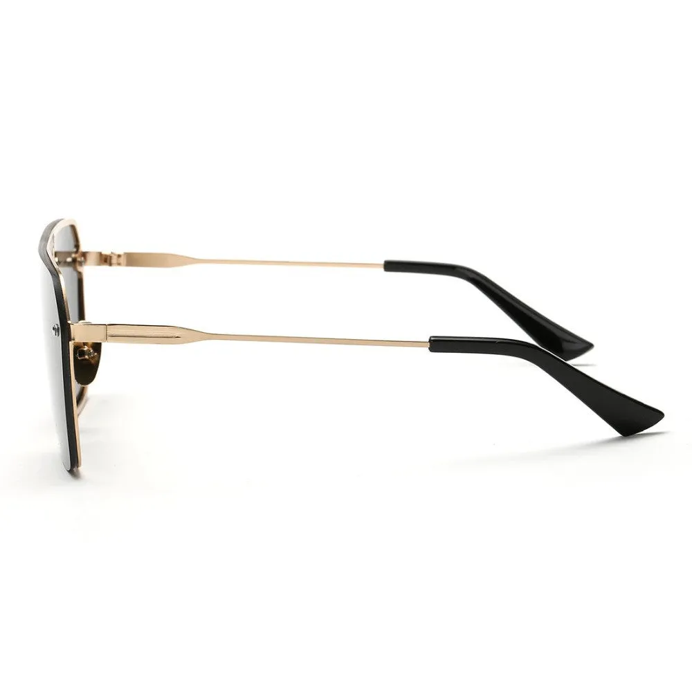 Men's Sunglasses Conjoined Spectacle Lens Rimless Alloy Frame Summer Style Sun Glasses Oculos De Sol UV400